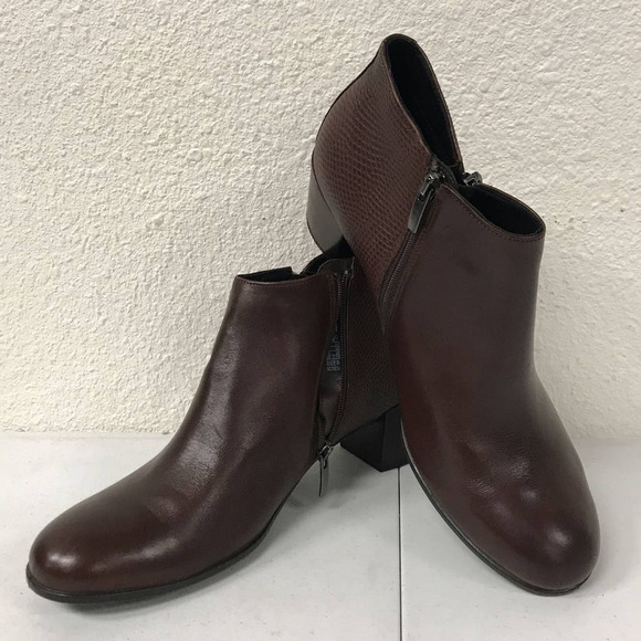 ECCO Women's Size 10 Shape M 35 Zip Ankle Boots, Brown Leather - Picture 2 of 7